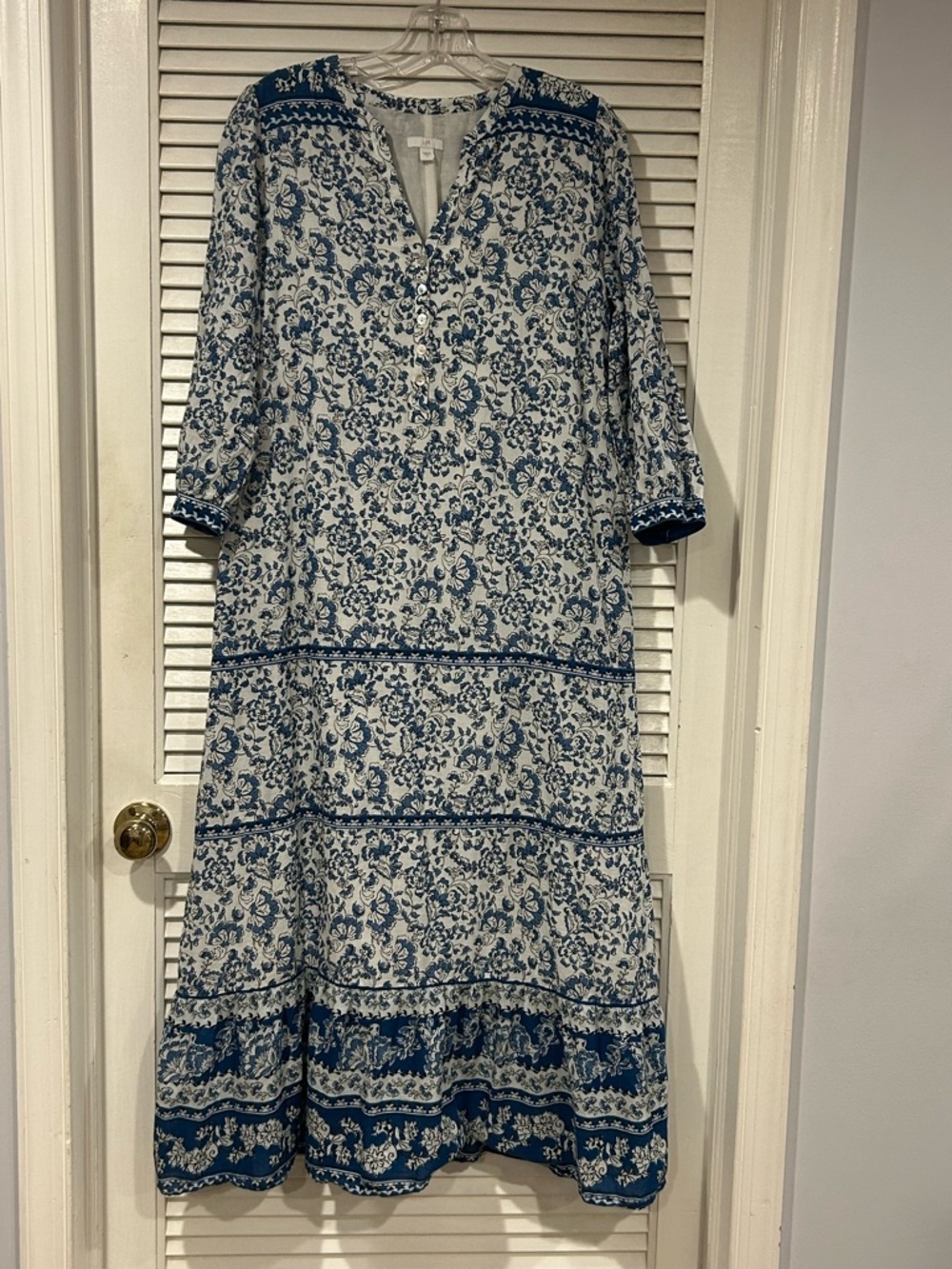 J. Jill Cotton Floral Maxi Dress